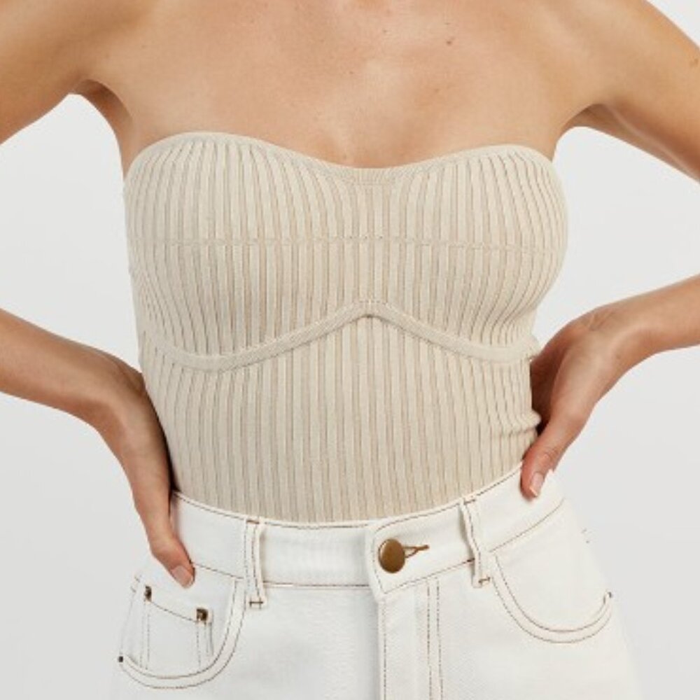 DISSH RAVEN STONE KNIT BANDEAU